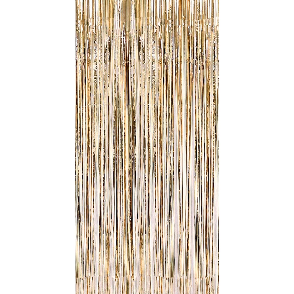 Perdea Franjurata, Vivimall, Model Decor Petrecere, pentru Fundal de Poze, Amenajare Colorata a Petrecerii, Dimensiune 100x200 cm, Gold Sampanie