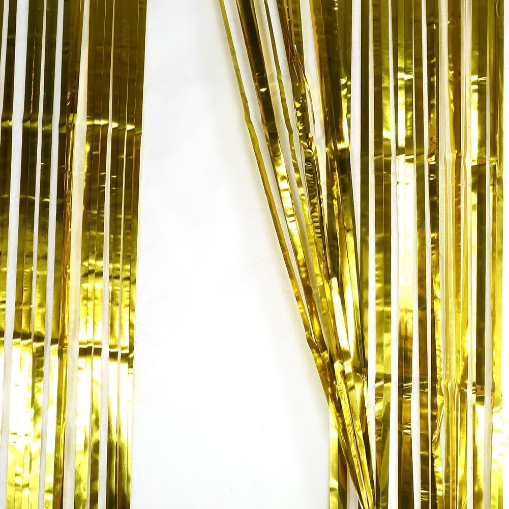 Perdea Franjurata, Vivimall, Model Decor Petrecere, pentru Fundal de Poze, Amenajare Colorata a Petrecerii, Dimensiune 100x200 cm, Gold