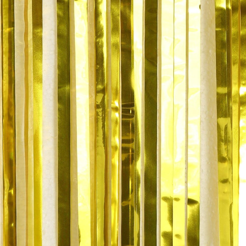 Perdea Franjurata, Vivimall, Model Decor Petrecere, pentru Fundal de Poze, Amenajare Colorata a Petrecerii, Dimensiune 100x200 cm, Gold