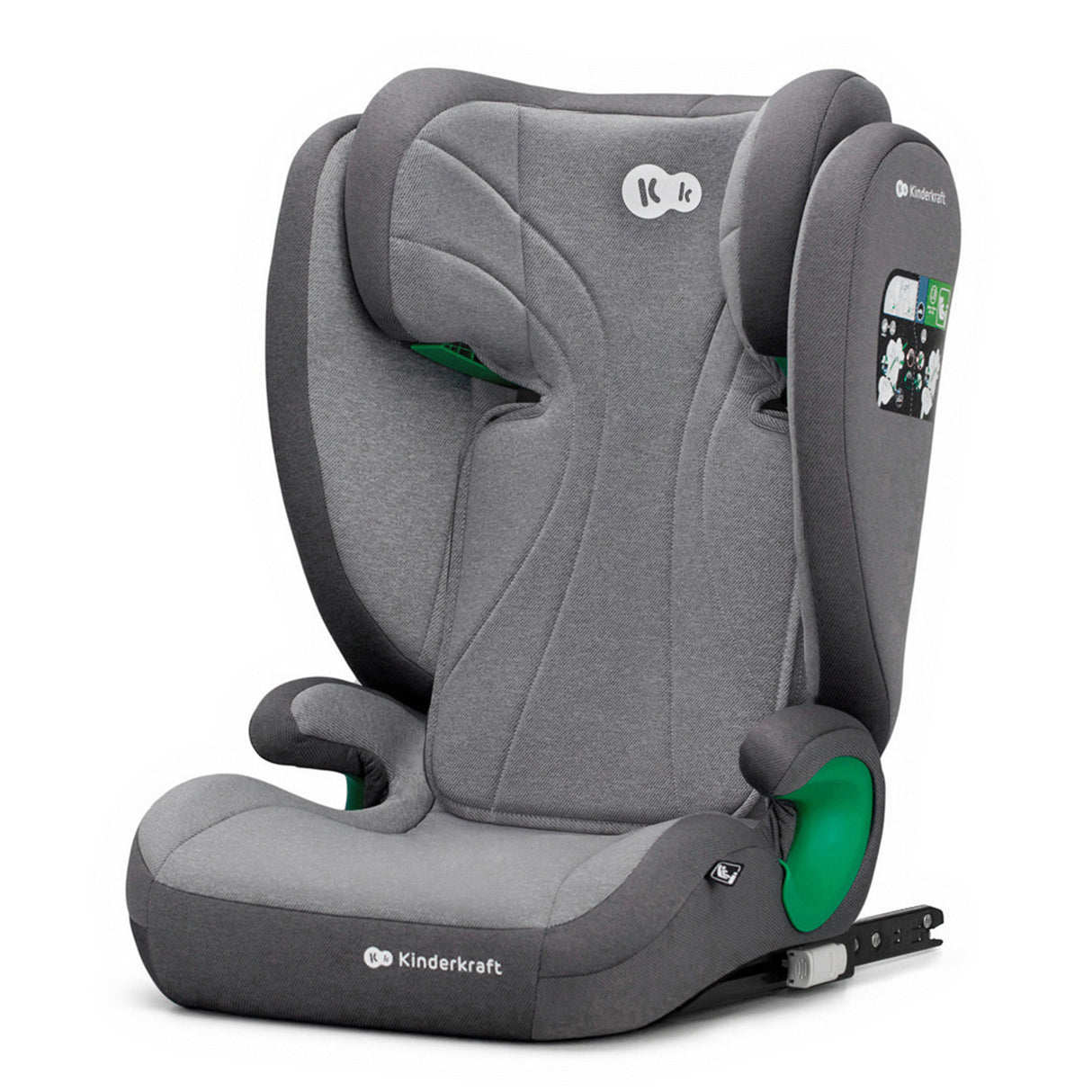 SCAUN AUTO KINDERKRAFT JUNIOR FIX2, I-SIZE 100-150 CM, ROCKET GREY