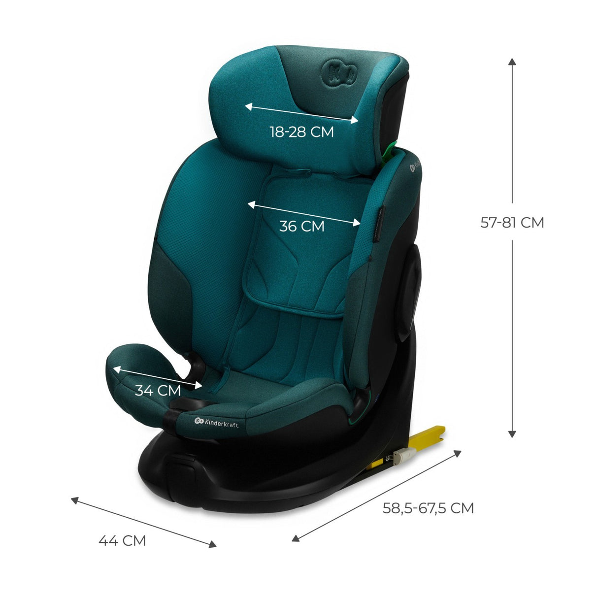 SCAUN AUTO KINDERKRAFT I-FIX, I-SIZE 40-150 CM, HARBOR BLUE