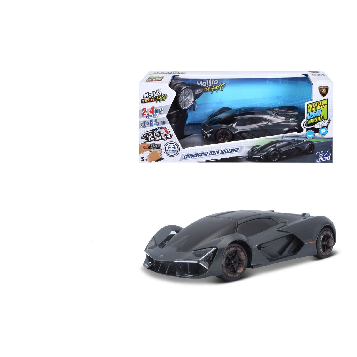 MAISTO MASINUTA PREMIUM CU TELECOMANDA 2.4GHz LAMBORGHINI TERZO MILLENNIO SCARA 1 LA 24