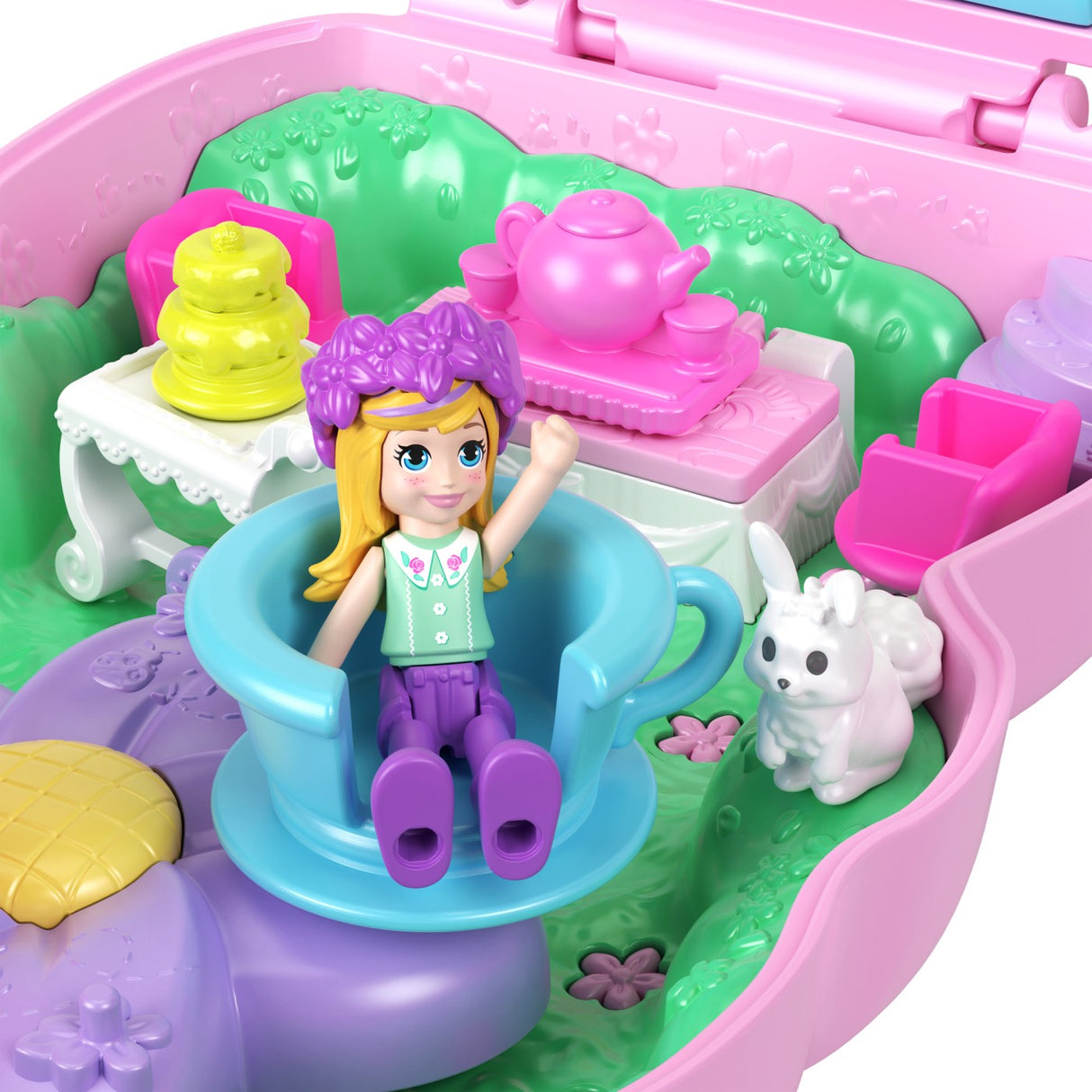 POLLY POCKET SET GENTUTA ANIMALUT IEPURAS LA PETRCERE CU ACCESORII