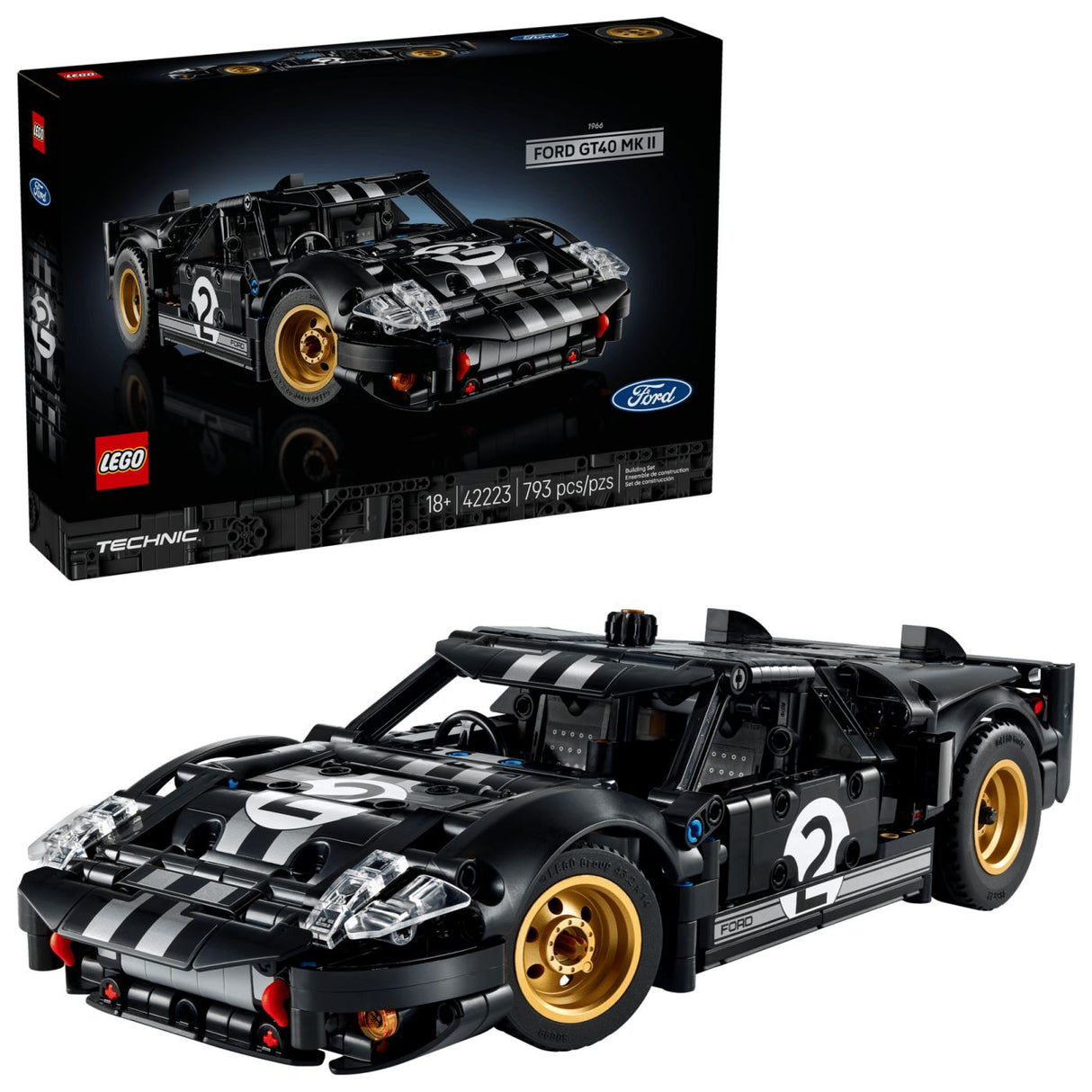 LEGO TECHNIC MASINA DE CURSE 1966 FORD GT40 MKII 42223