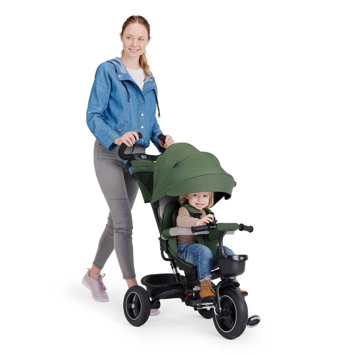 TRICICLETA KINDERKRAFT SPINSTEP, GREEN