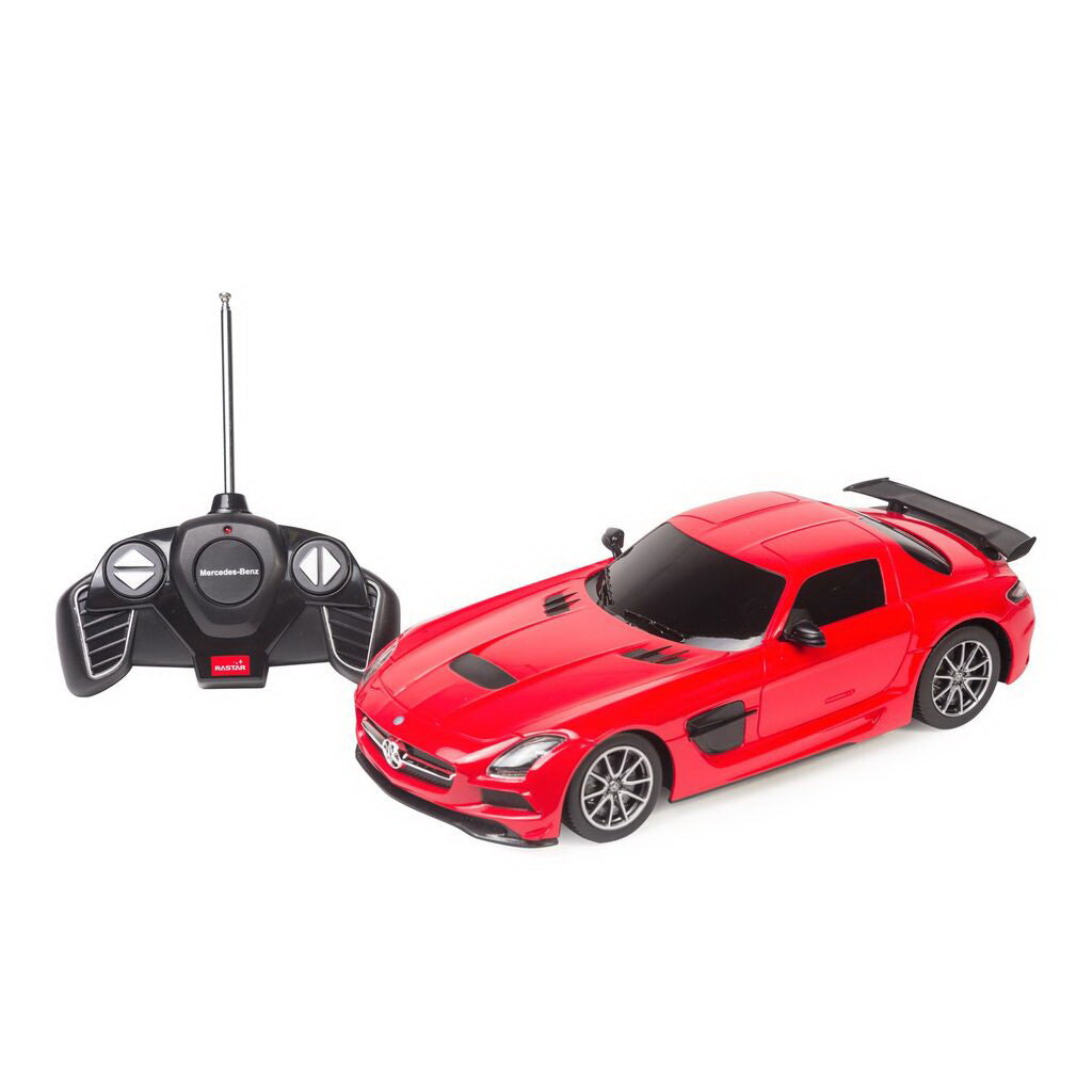 MASINA CU TELECOMANDA MERCEDES-BENZ SLS AMG ROSU CU SCARA 1 LA 18