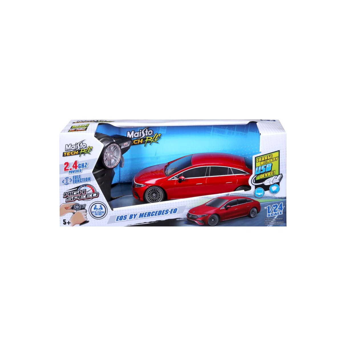 MAISTO MASINUTA PREMIUM CU TELECOMANDA 2.4GHz EQS BY MERCEDES-EQ SCARA 1 LA 24