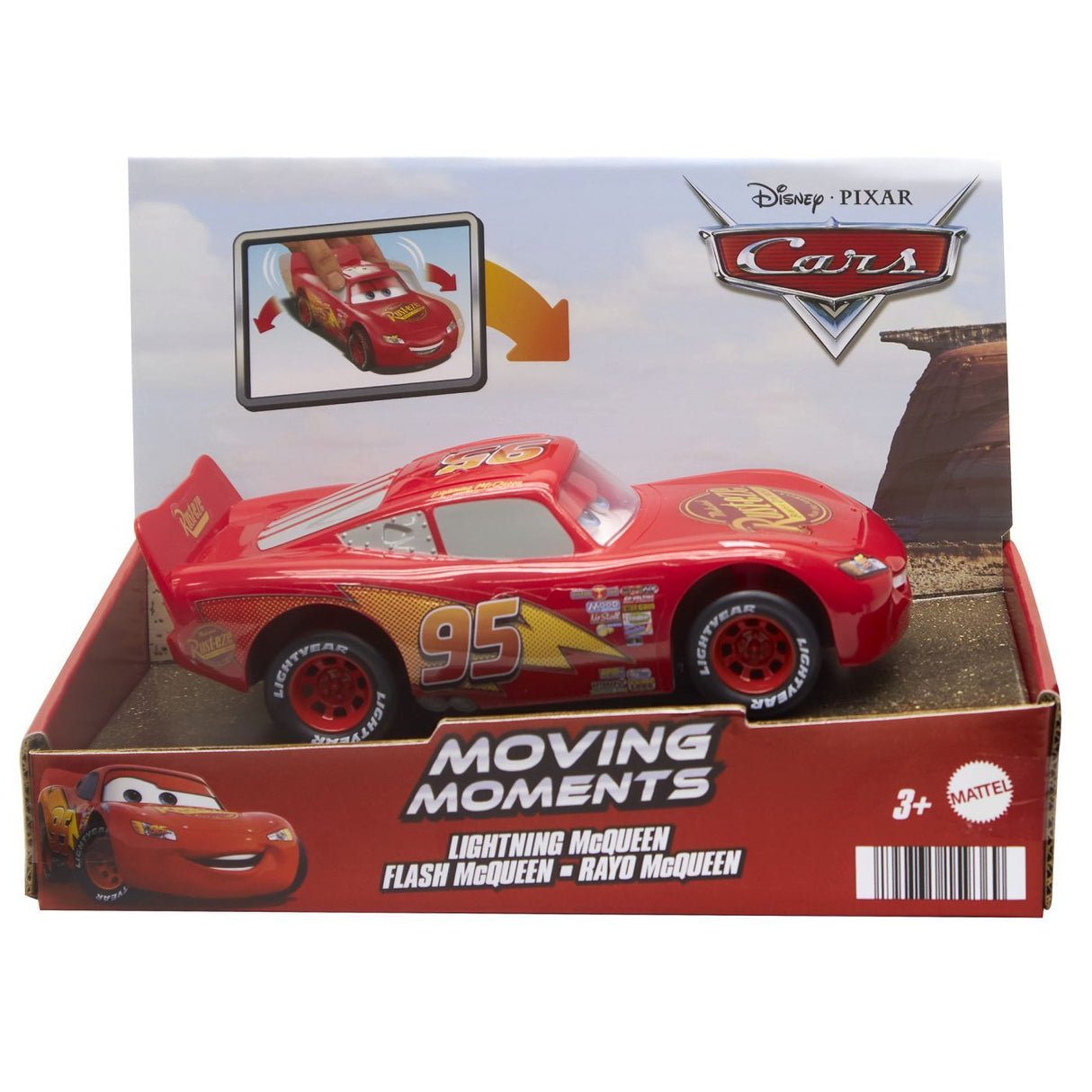 MASINUTA METALICA CARS3 FULGER MCQUEEN CU OCHI SI GURA MOBILA