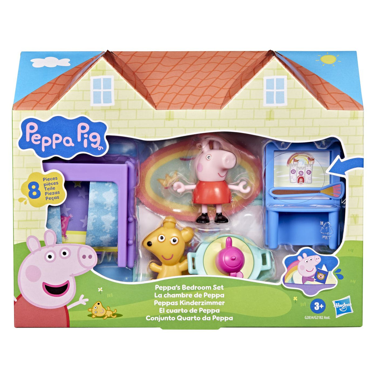 PEPPA PIG SET DE JOACA DORMITORUL LUI PEPPA CU FIGURINE SI SI ACCESORII