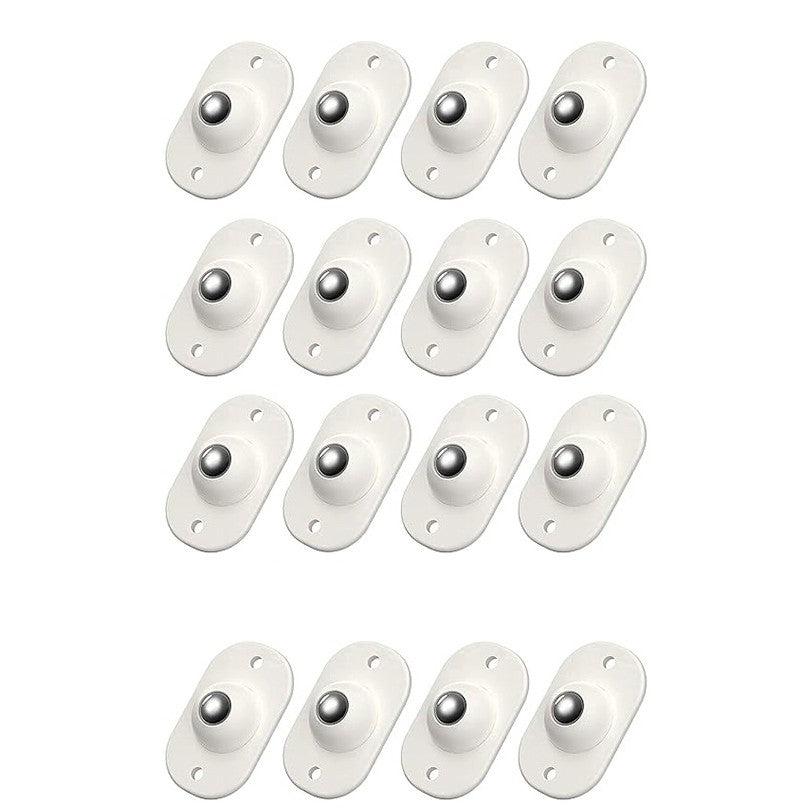 Set 16 Roti Autoadezive Universale, Vivimall, pentru Mutat Mobila, Rotire 360 de Grade, Usor de Montat, ABS, 4.5x2.8x1.4 cm, Alb - vivimall.ro