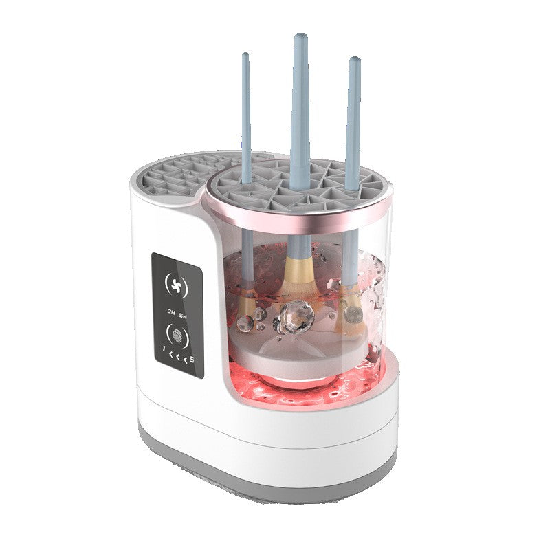 Dispozitiv Portabil de Curatare a Pensulelor de Machiaj, Vivimall, cu Functie de Uscare, 5V, 850RPM, Cablu 1.2 m, 17.3 x 12.1 x 17.5 cm, Alb - vivimall.ro