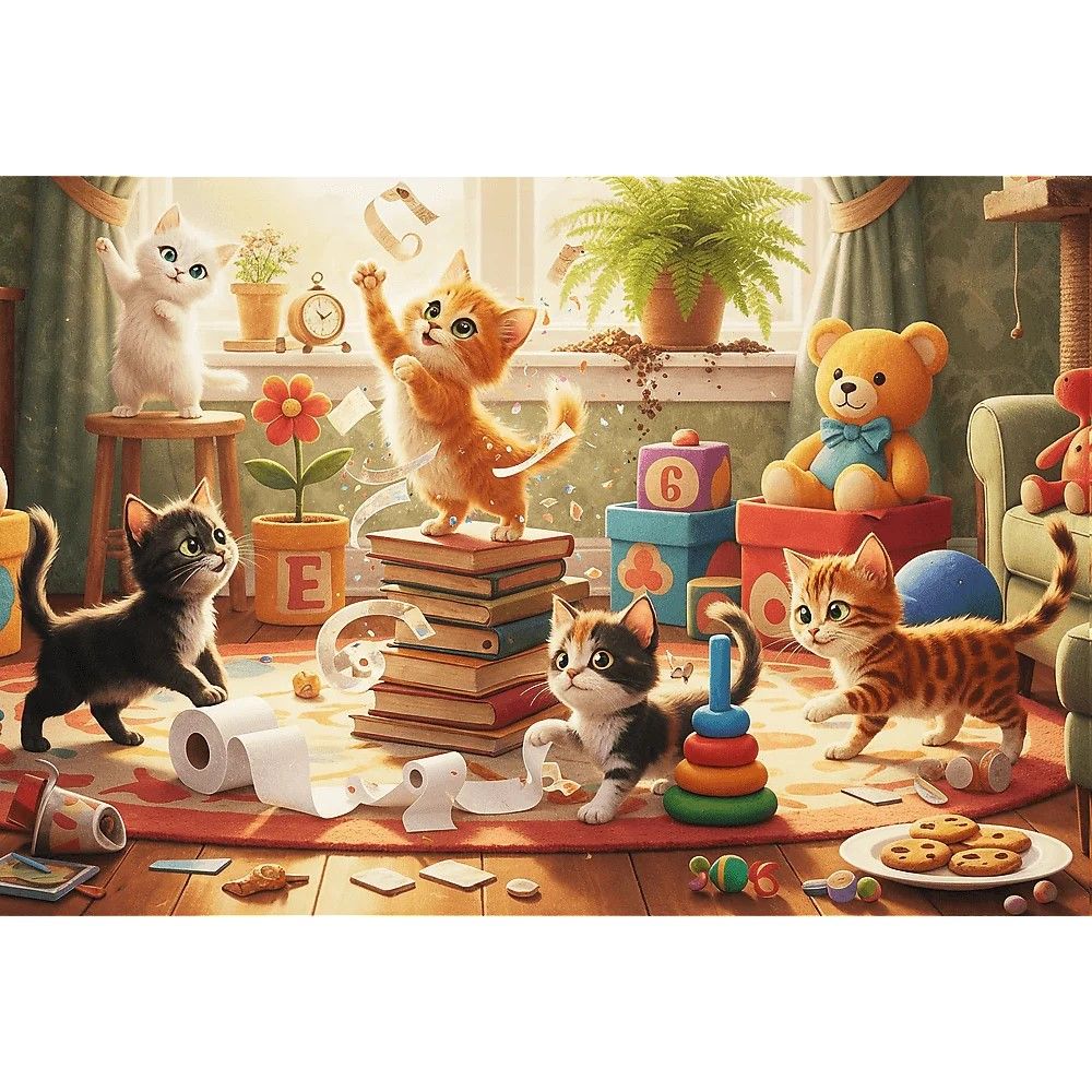 PUZZLE TREFL 160 POFTELE PISICII