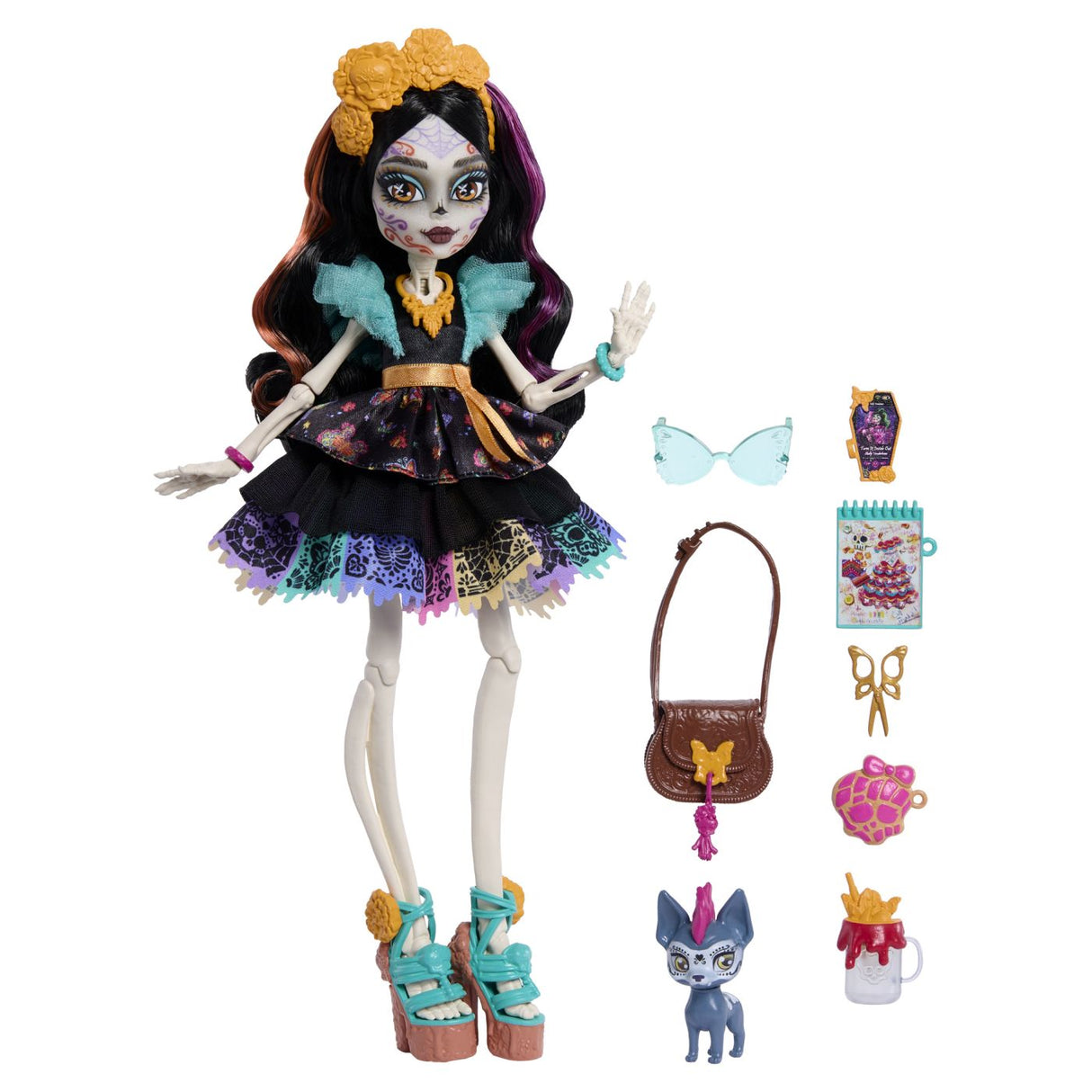 MONSTER HIGH PAPUSA SKELITA CALAVERAS CU ACCESORII