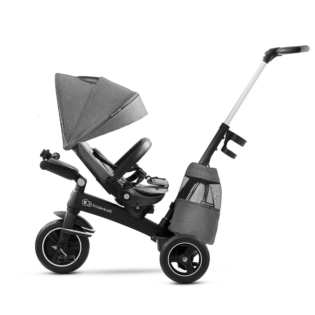 TRICICLETA KINDERKRAFT EASYTWIST, PLATINUM GREY