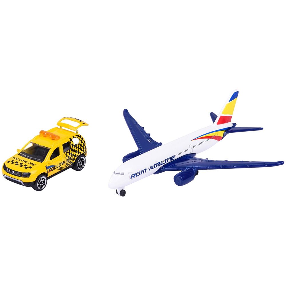 MAJORETTE SET MASINUTA DACIA DUSTER SI AVION BOEING 787