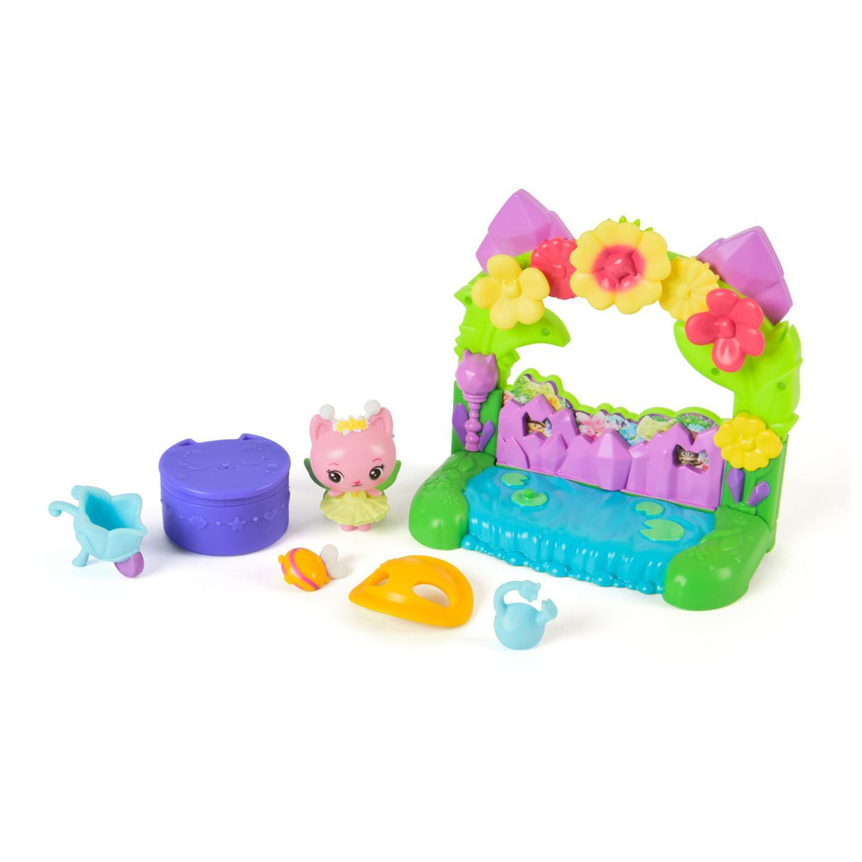 GABBYS DOLLHOUSE FILMUL SET BALCONUL GRADINA SI FIGURINA ZANA REGINA KITTY CU ACCESORII