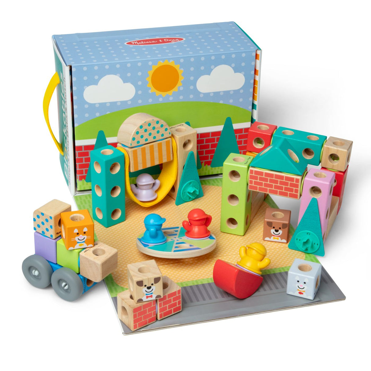 MELISSA AND DOUG SET DE CONSTRUCTIE DIN LEMN ORASUL