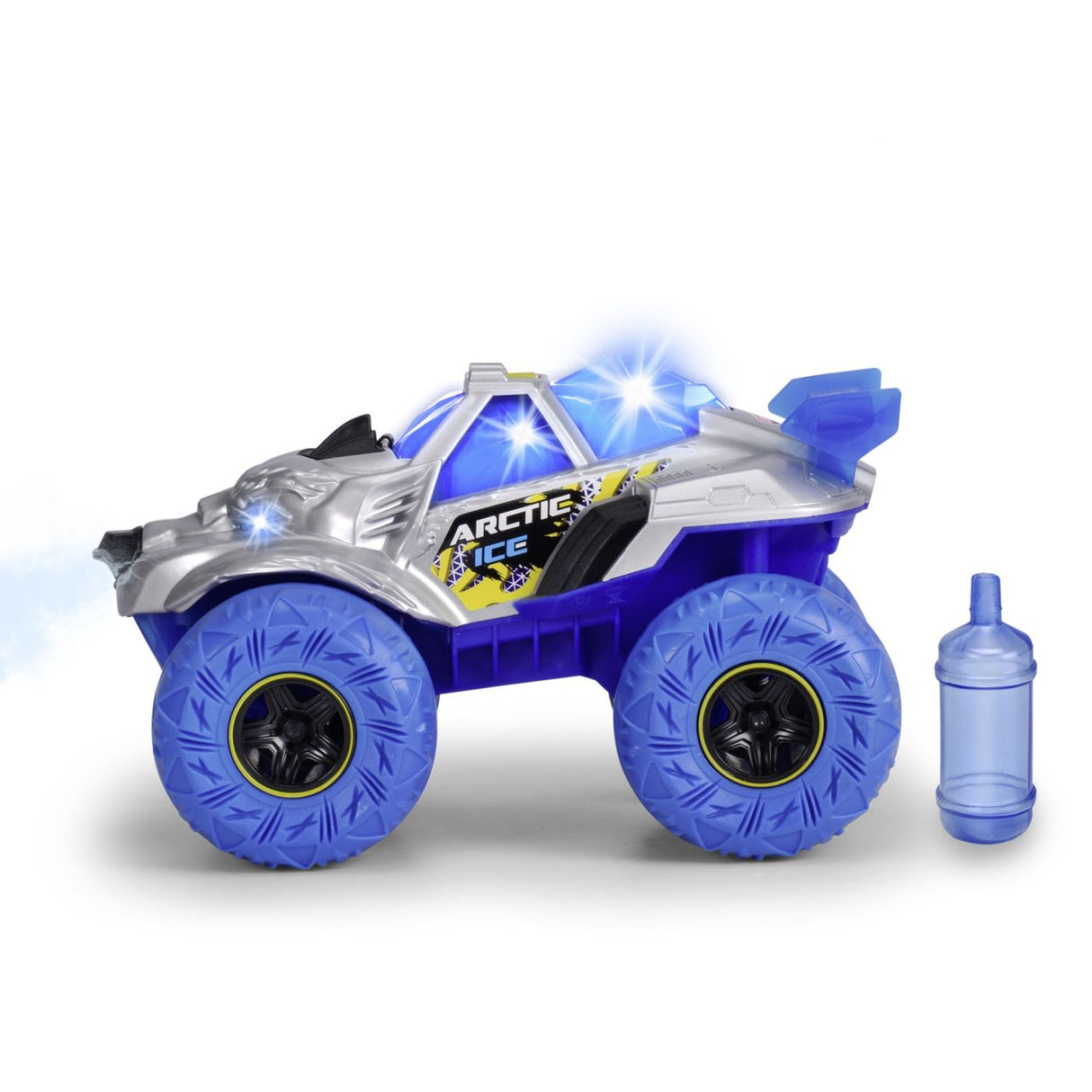 DICKIE MASINA DE TEREN ARCTIC ICE MONSTER CU LUMINI SUNETE SUSPENSII SI FUNCTIE ABUR 25CM