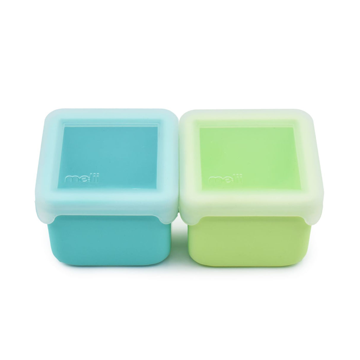 SET 2 RECIPIENTE SILICON, MELII, BLUE LIME