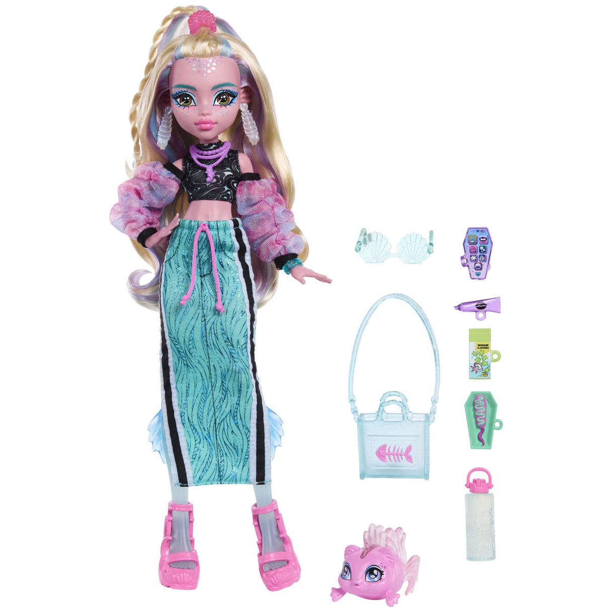 MONSTER HIGH PAPUSA LAGOONA BLUE CU ACCESORII