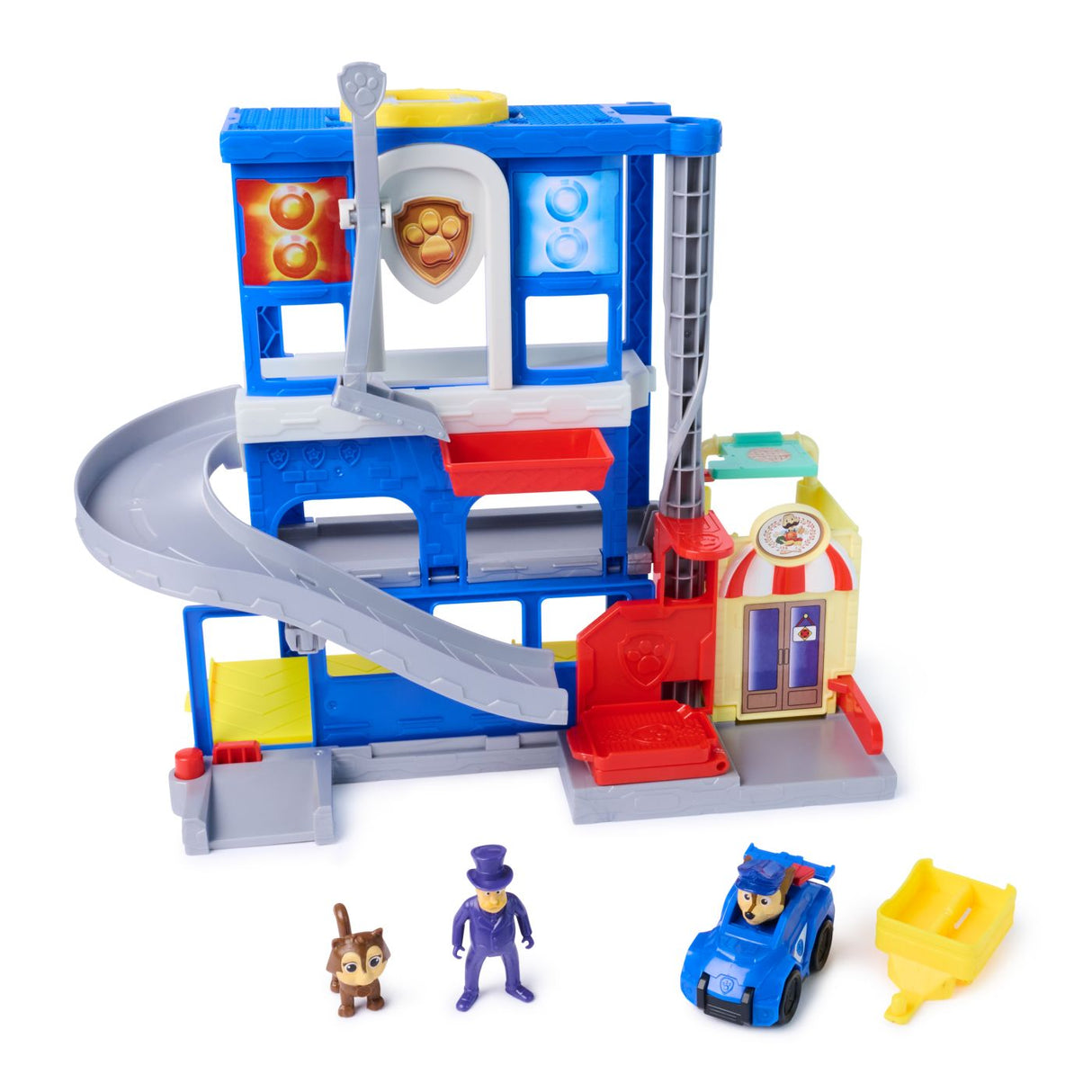 PATRULA CATELUSILOR CAUTARE SI SALVARE SET DE JOACA CU LANSATOR FIGURINE SI ACCESORII