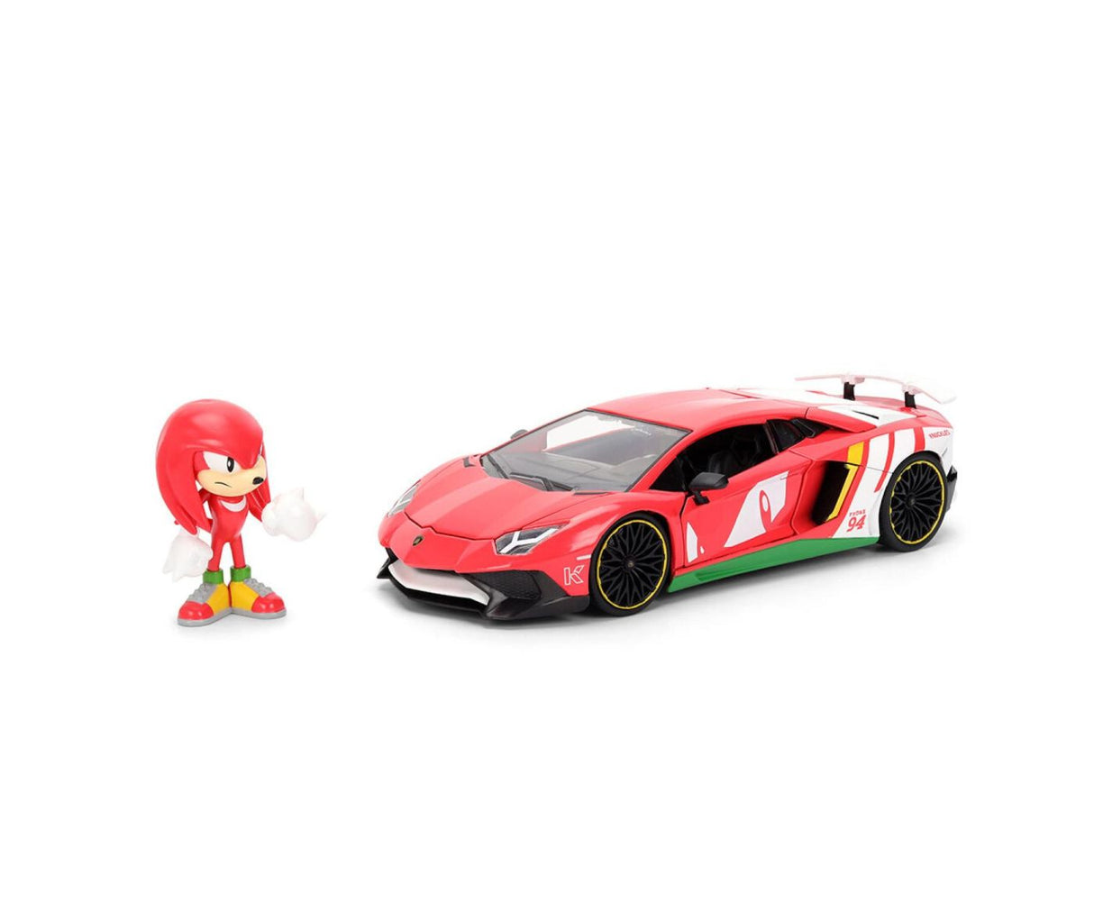 JADA SONIC ARICIUL SET FIGURINA SONIC SI MASINUTA METALICA LAMBORGHINI AVENTADOR SV SCARA 1 LA 24