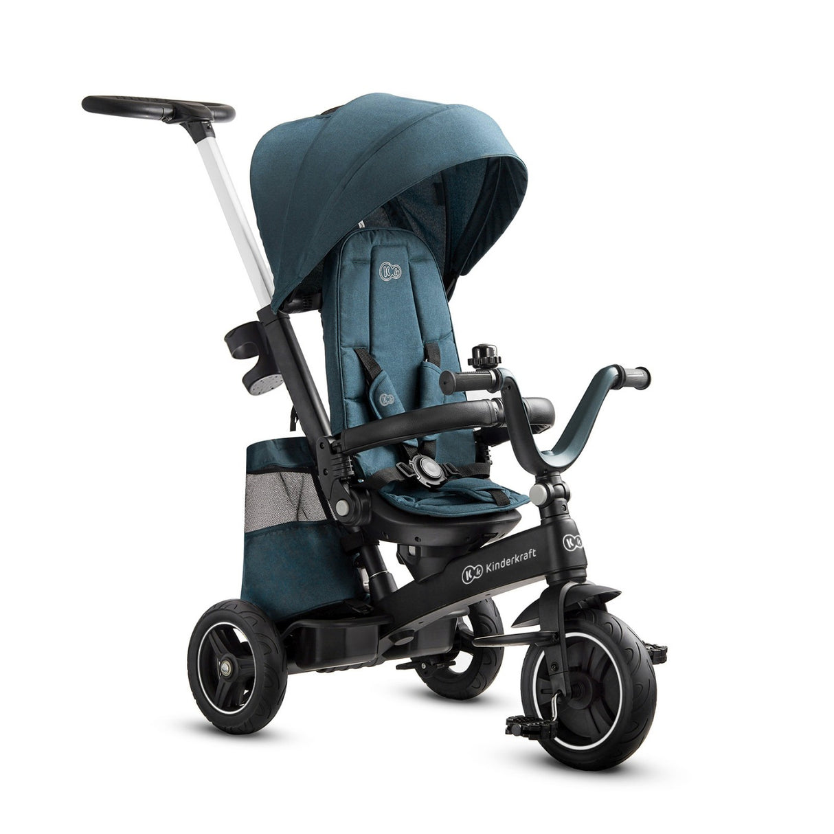 TRICICLETA KINDERKRAFT EASYTWIST, MIDNIGHT GREEN