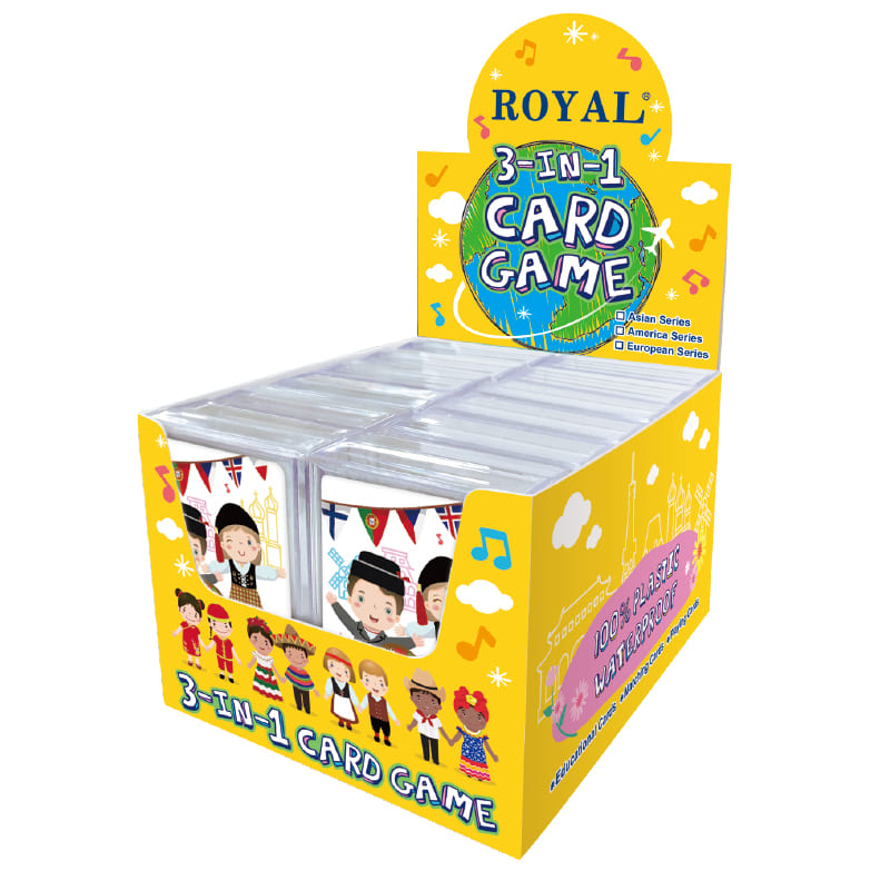 CARTI DE JOC ROYAL DIN PLASTIC EDUCATIVE 3IN1 INVATA DESPRE TARILE EUROPEI