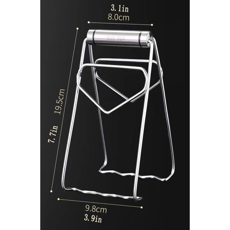 Clema pentru Boluri, Vivimall, Anti-Alunecare, din Otel Inoxidabil, Extindere, pentru Oale, Tigai, de Uz Casnic, Rezistent la Temperaturi Inalte, 19.5x9.8x8 cm, Gri - vivimall.ro