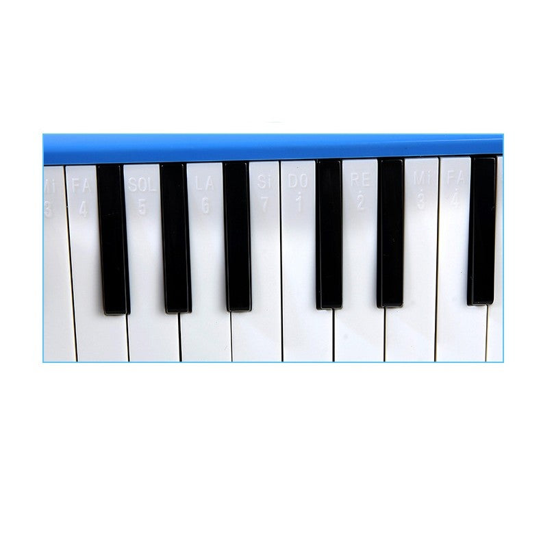 Muzicuță melodică albastră 700g, vedere perspectivă, potrivită pentru începători și copii