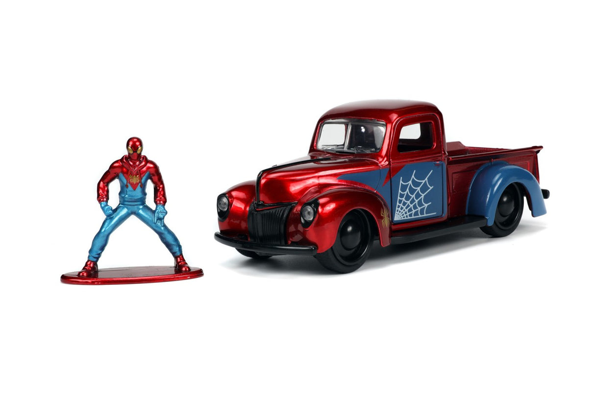 JADA MARVEL SET MASINUTA METALICA FORD PICK UP SCARA 1:32 SI FIGURINA METALICA SPIDER MAN
