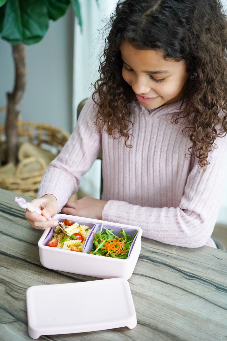 CUTIE PRANZ BENTO CU COMPARTIMENTE DETASABILE, MELII, PINK PURPLE
