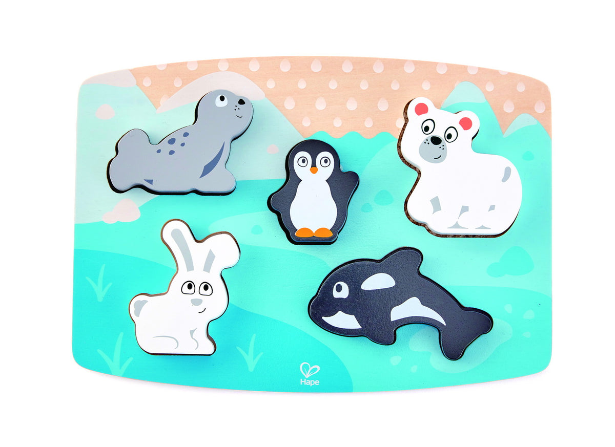 HAPE PUZZLE TACTIL - ANIMALELE POLARE