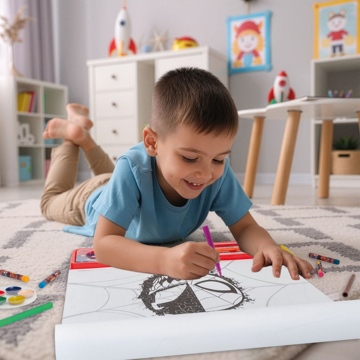 HAPPI HOBBI SET PENTRU DESEN GIGA BLOCK 5 IN 1 MARVEL SPIDER MAN