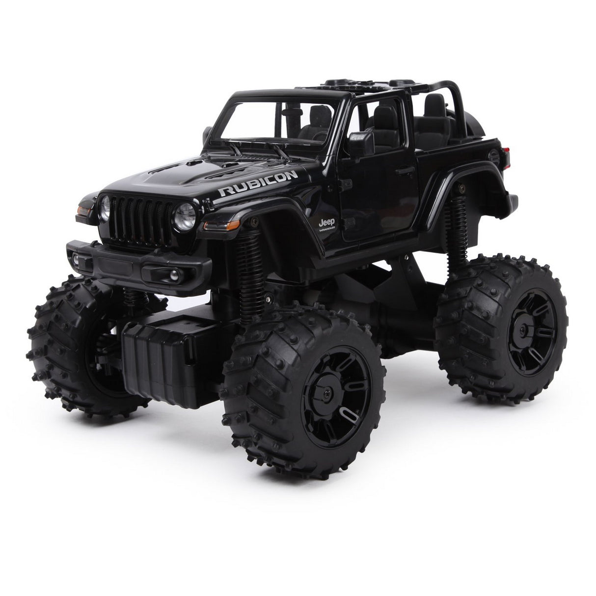 MASINA CU TELECOMANDA JEEP WRANGLER JL NEGRU CU SCARA 1 LA 14