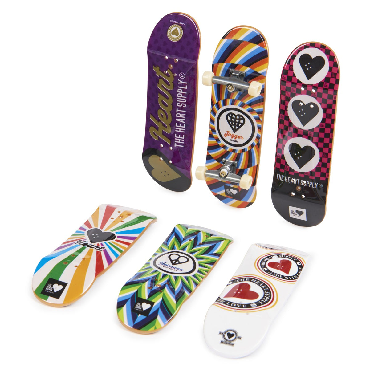 TECH DECK PACHET 6 PIESE CU ACCESORII FINGERBOARD HEART