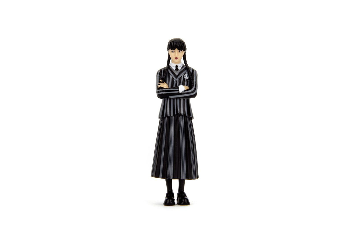 JADA WEDNESDAY SET MASINUTA METALICA VOLKSWAGEN BEETLE 1:24 SI FIGURINA METALICA WEDNESDAY 7CM