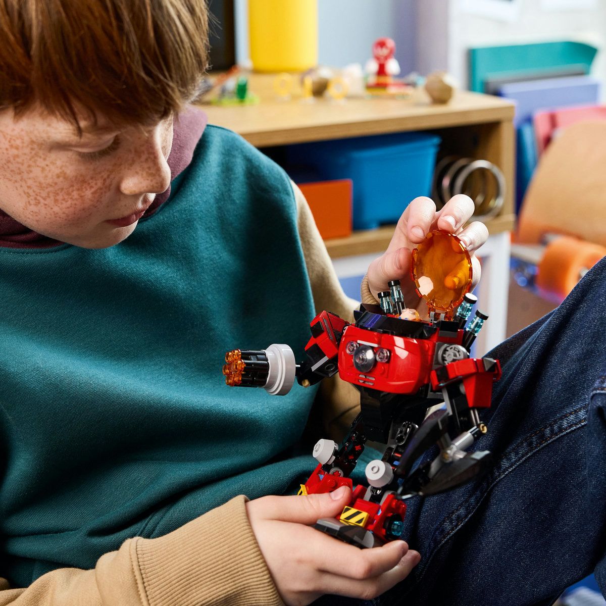 LEGO SONIC KNUCKLES VS DR EGGMAN SI ROBOTUL EGG CRUSHER 77005