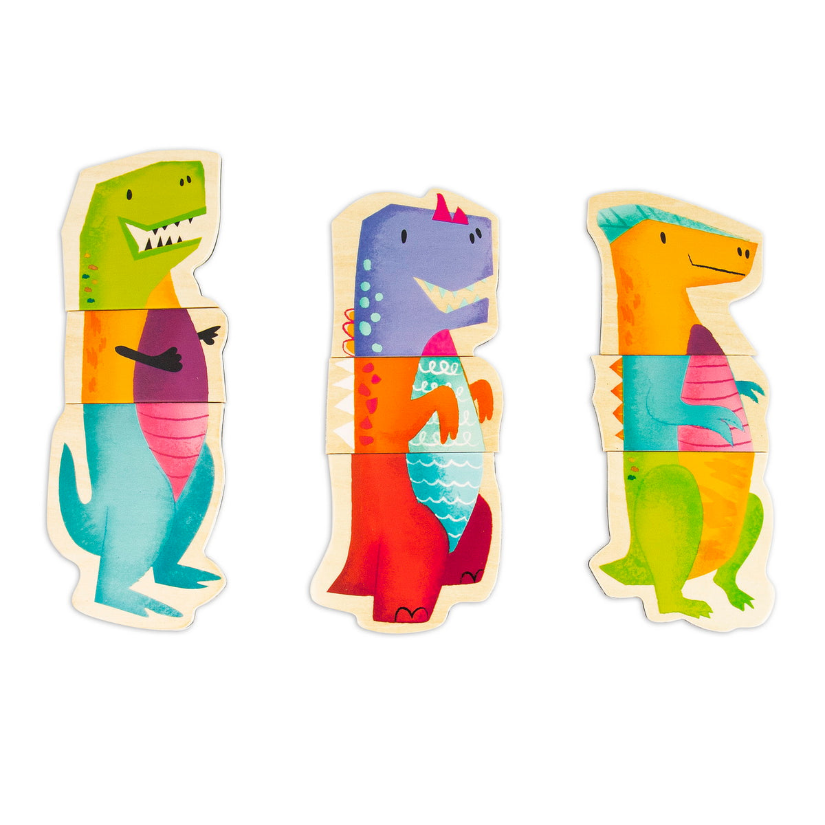 CUTIE UNIVERSUL DINOZAURILOR CU 24 PIESE DIN LEMN SI MAGNETICE