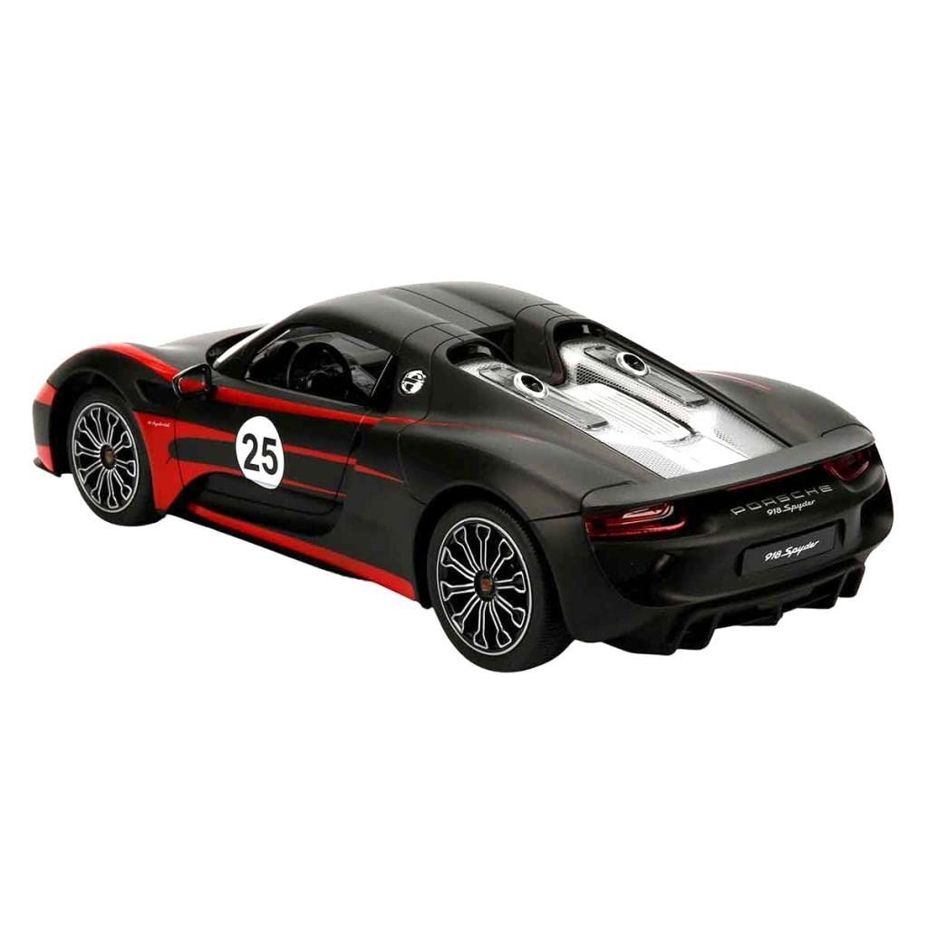 MASINA CU TELECOMANDA PORSCHE 918 SPYDER WEISSACH NEGRU SCARA 1 LA 14