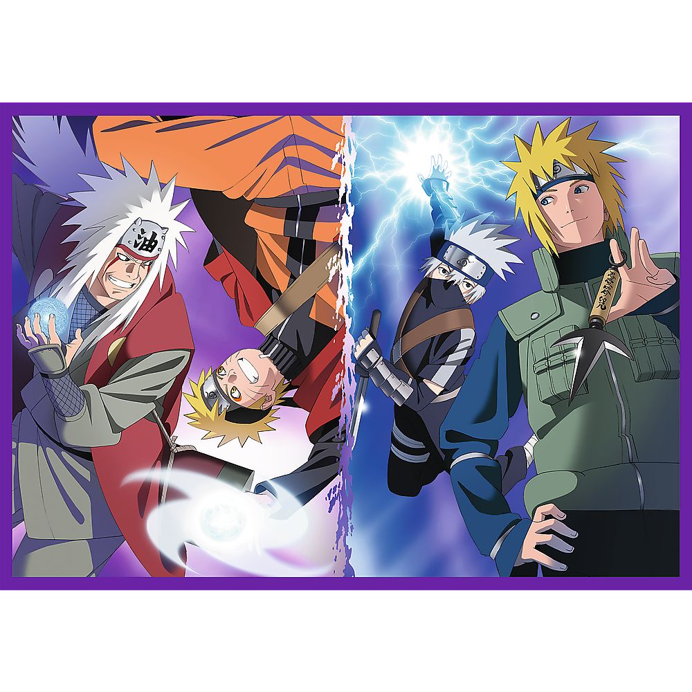 PUZZLE TREFL 4X250 NARUTO SHIPPUDEN AVENTURILE LUI NARUTO UZUMAKI