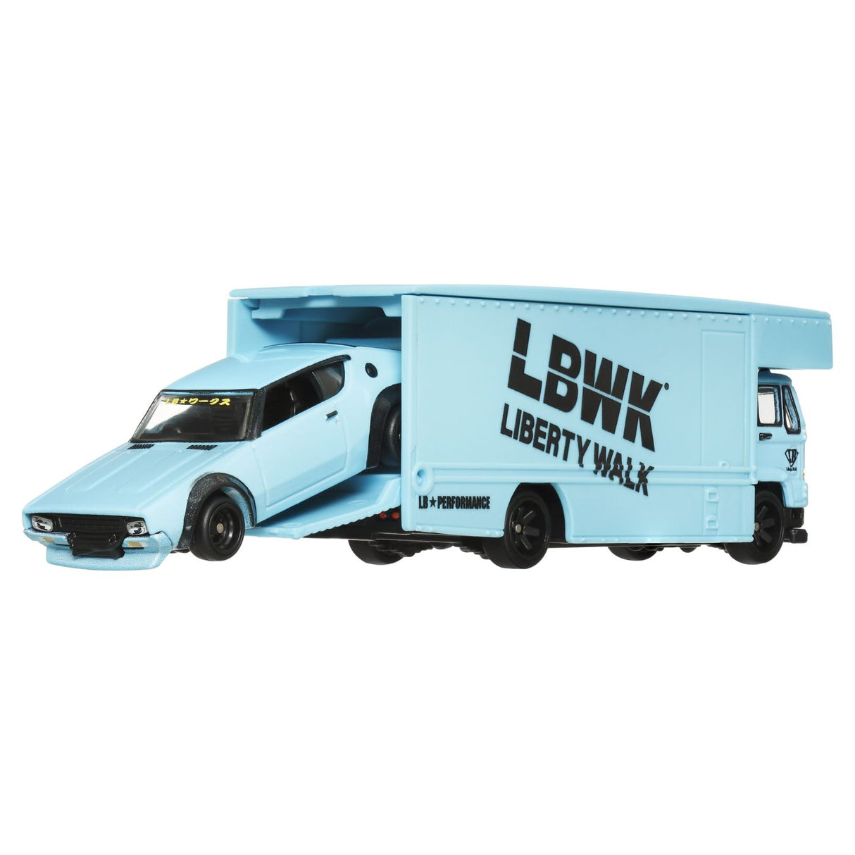 HOT WHEELS TRANSPORTATOR FLEET FLYER CU MASINUTA NISSAN SKYLINE 2000 GT-R LBWK SCARA 1:64
