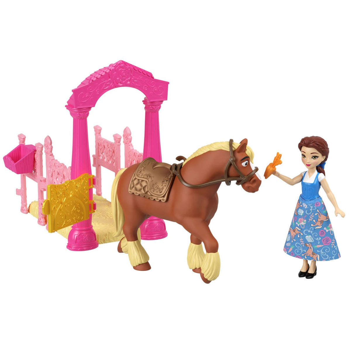 DISNEY PRINCESS SET DE JOACA GRAJDUL REGAL AL LUI BELLE PAPUSA SI ACCESORII