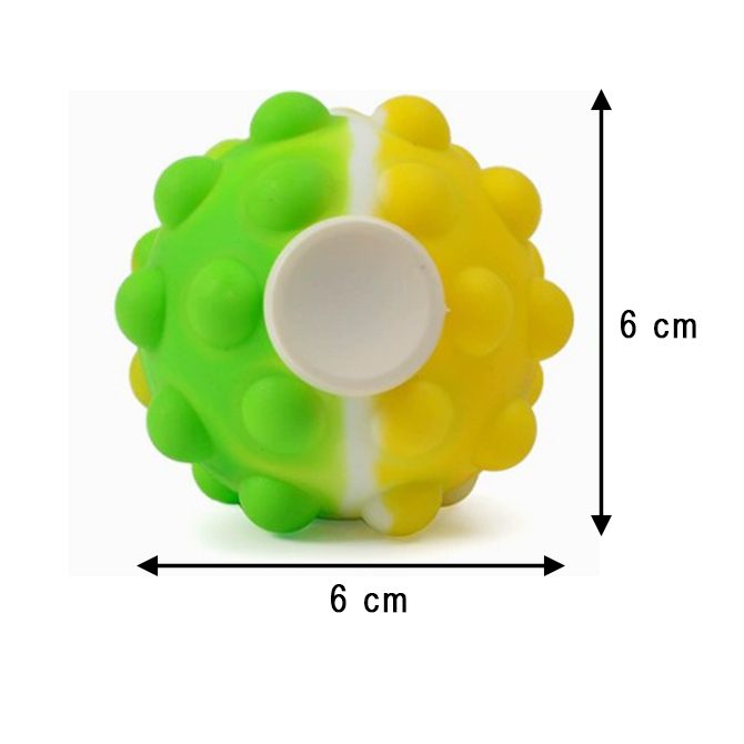 Jucărie antistres Flippy Pop It 3D verde în palmă, detaliu textură silicon și plastic