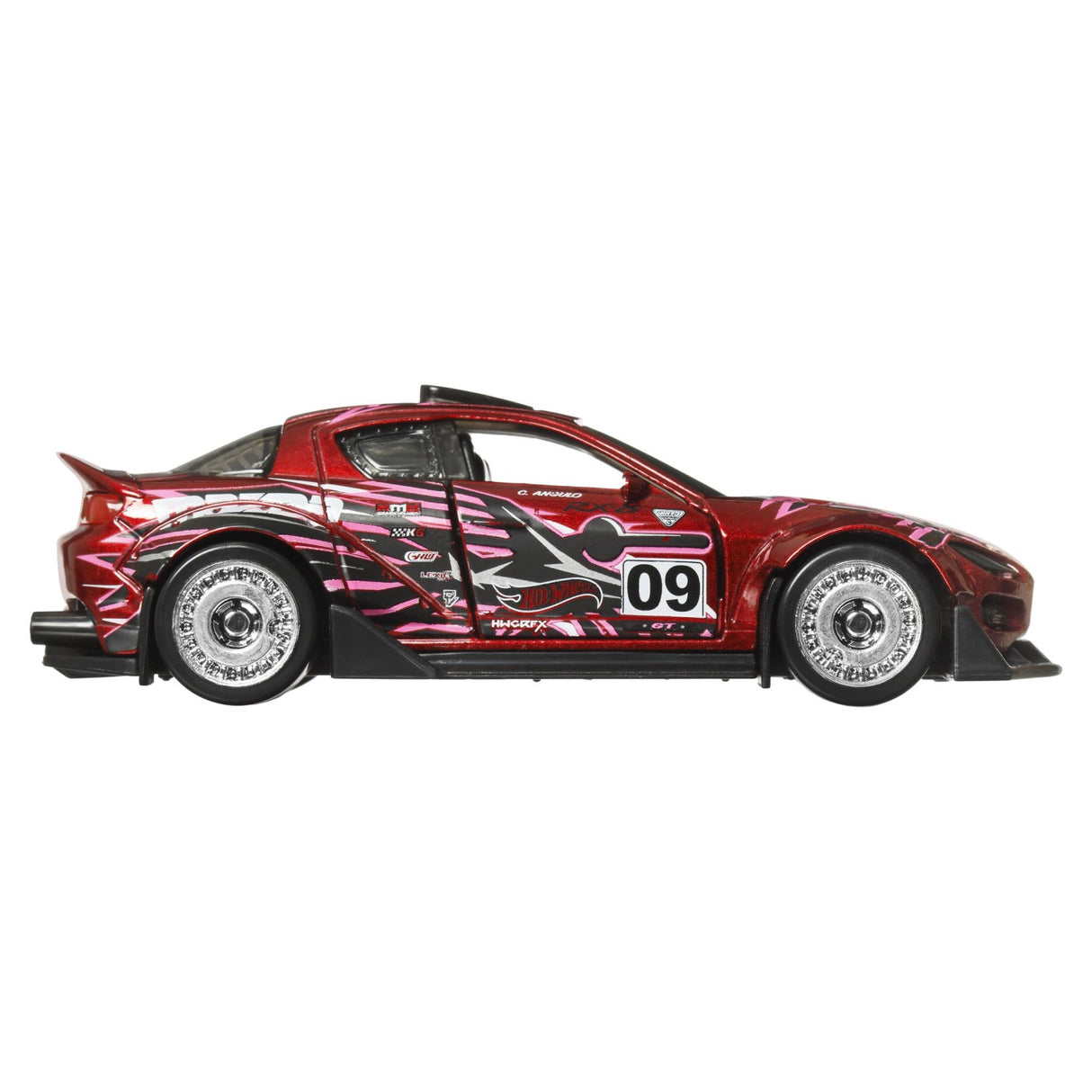 HOT WHEELS MASINUTA METALICA CU SISTEM PULL BACK MAZDA 2004 RX8 CUSTOM SCARA 1:43