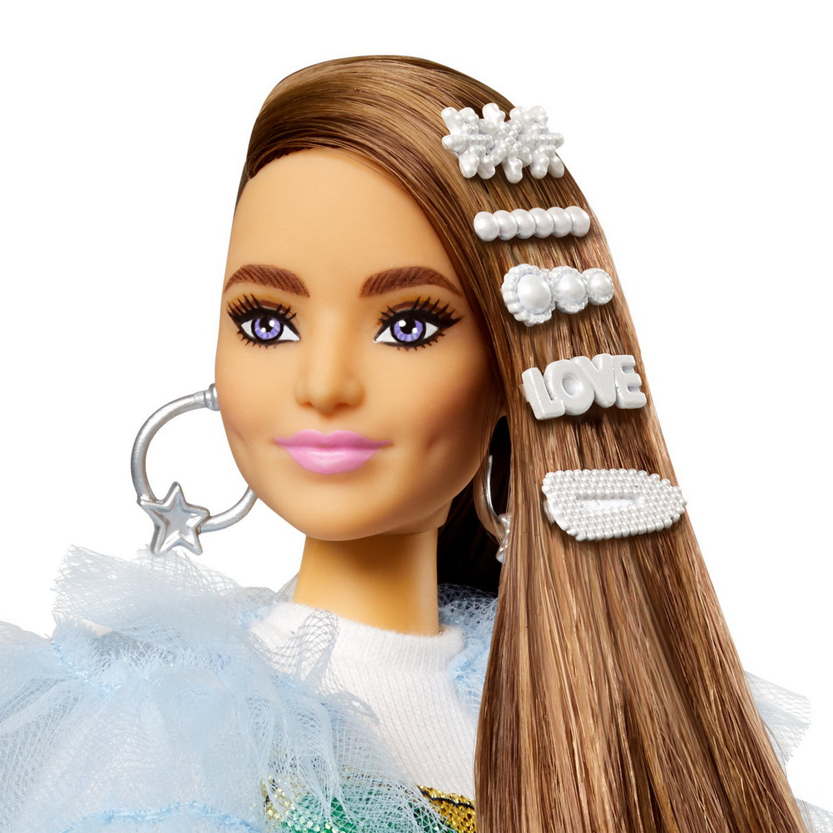 PAPUSA BARBIE EXTRA STYLE ROCHIE CURCUBEU