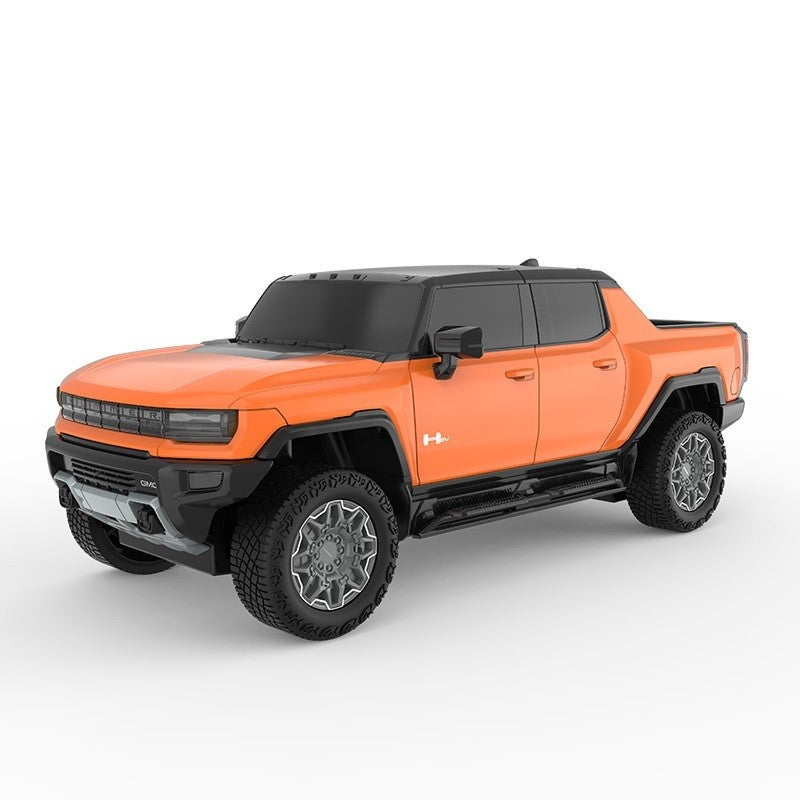 MASINA CU TELECOMANDA HUMMER EV PORTOCALIU CU SCARA 1 LA 24