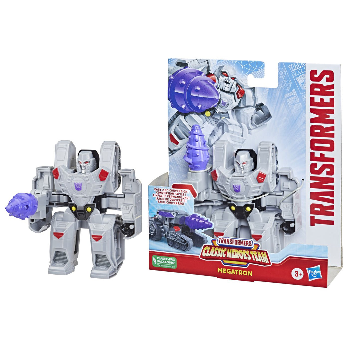 TRANSFORMERS CLASSIC HEROES TEAM ROBOT MEGATRON CONVERTIBIL
