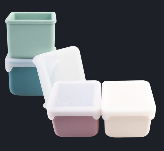 SET 2 RECIPIENTE SILICON, MELII, BLUSH BERRY