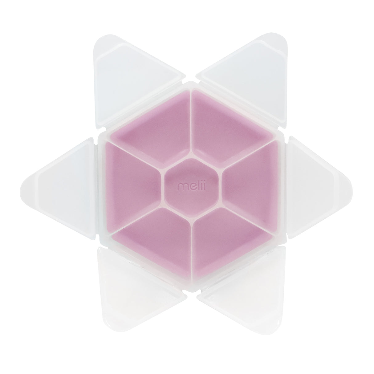 CUTIE SNACK HEXAGON SNACKLE 6 COMPARTMENTE, MELII, PINK